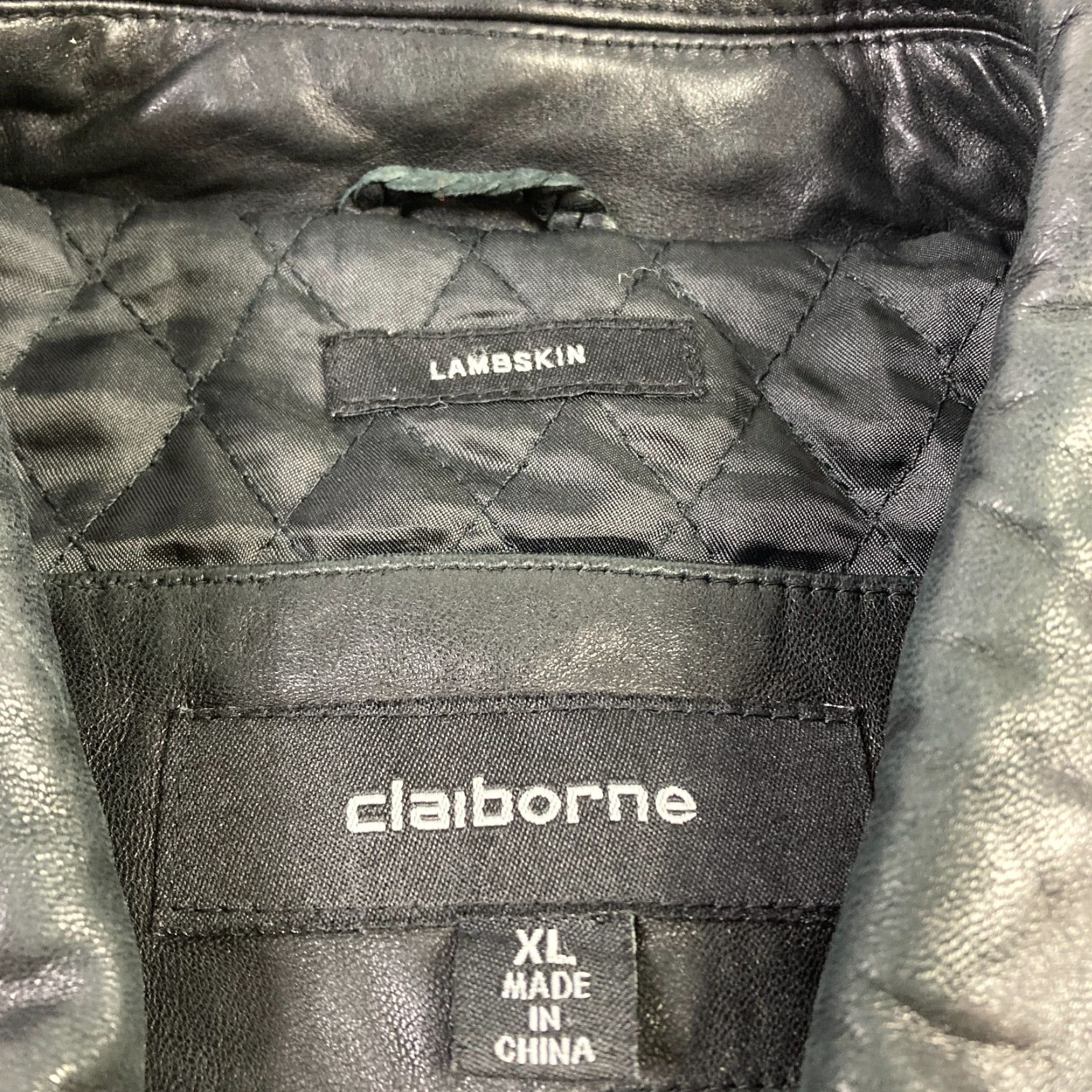 Liz Claiborne Claiborne Leather Jacket Mens XL Quilted Adjustable Waist Biker Size US XL / EU 56 / 4 - 5 Thumbnail