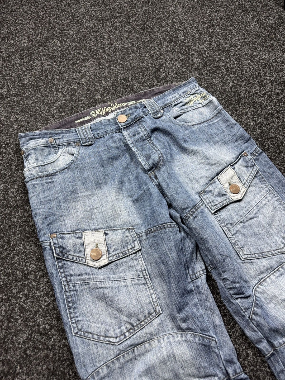 20471120 Japanese 00s Y2K Retro Sk8 Jnco Ecko Baggy Cargo Denim Jeans Size US 36 / EU 52 - 6 Thumbnail