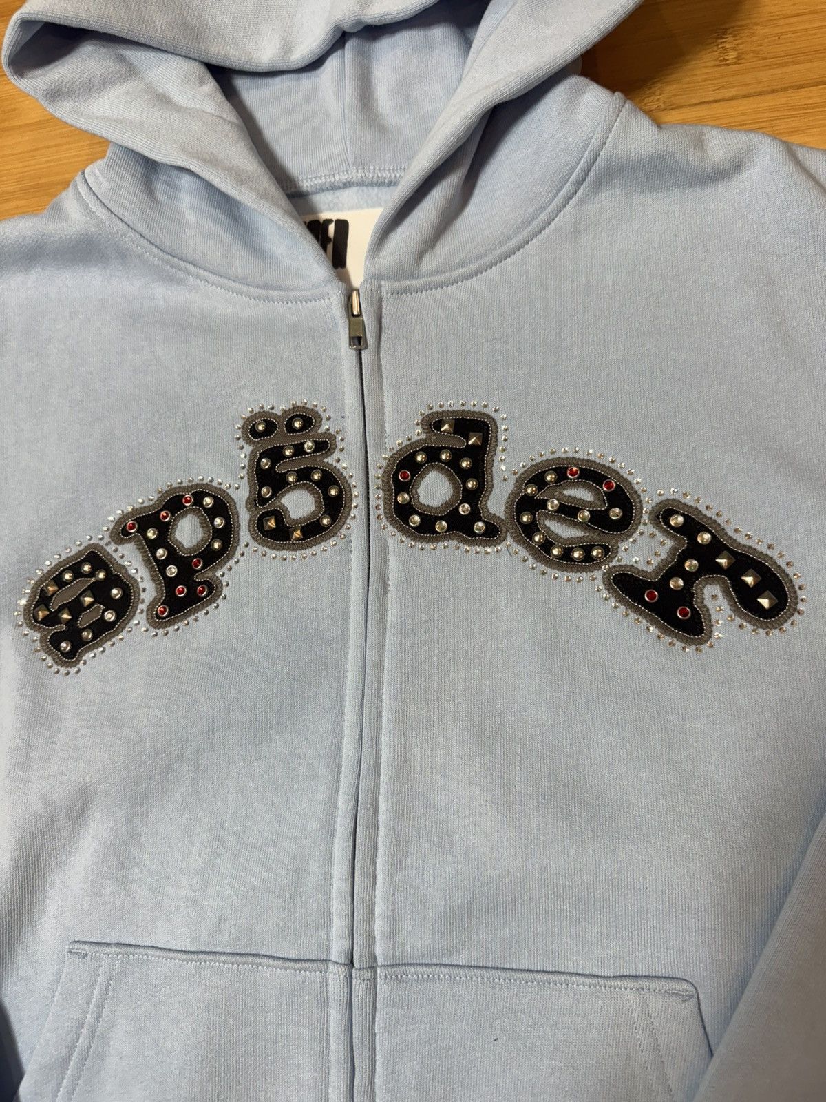 Sp5der Sp5der Mixed Stone OG V2 Zip Hoodie - Rock Blue Size M Size US M / EU 48-50 / 2 - 2 Thumbnail