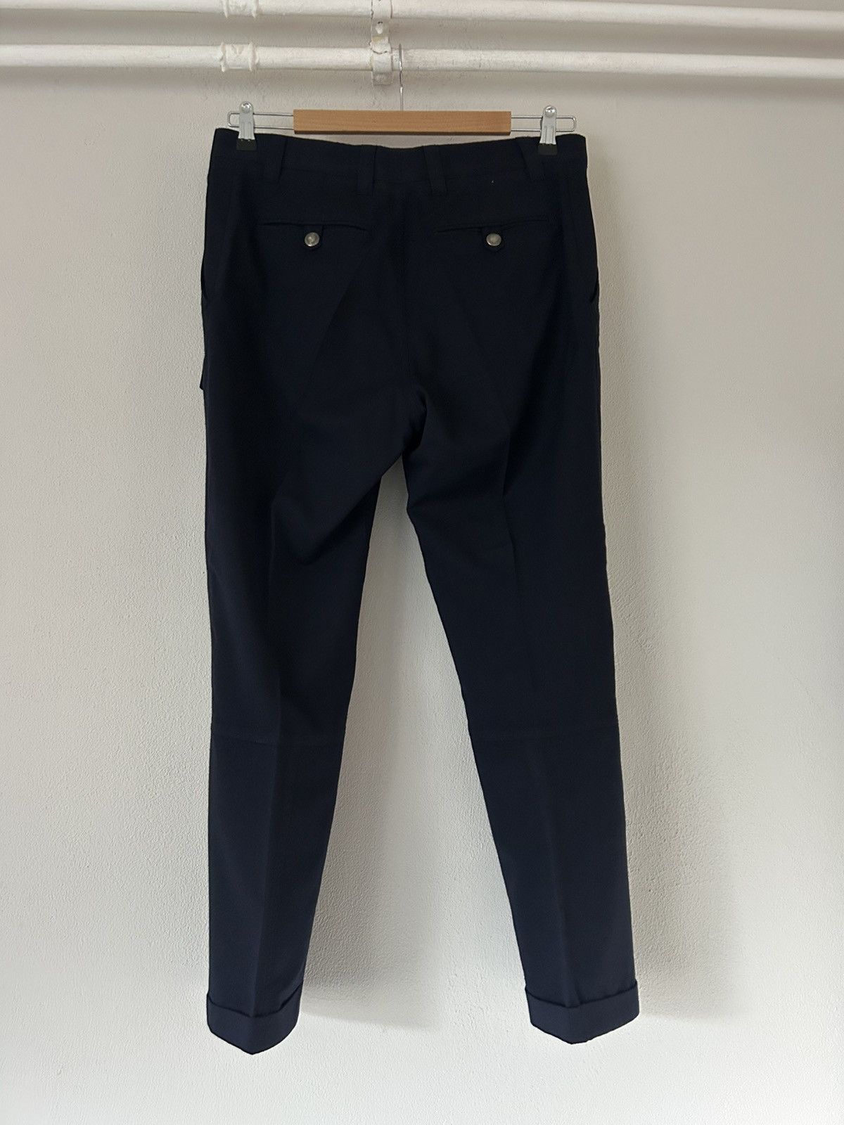 Brunello Cucinelli Brunello Cucinelli Navy Wool Cargo Trousers Size US 34 / EU 50 - 9 Thumbnail