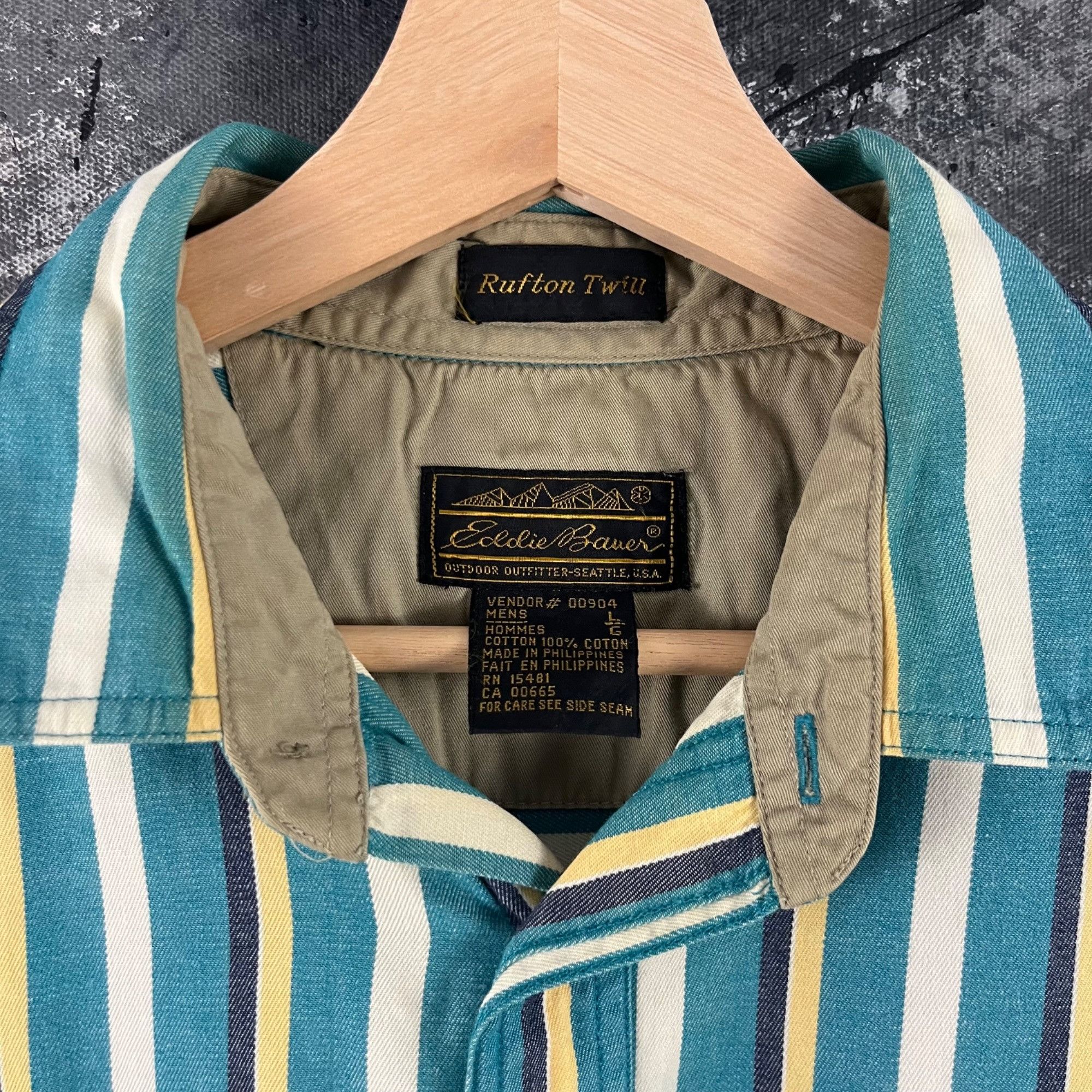 Eddie Bauer × Vintage Vintage 90’s Eddie Bauer button shirt Size US L / EU 52-54 / 3 - 3 Thumbnail