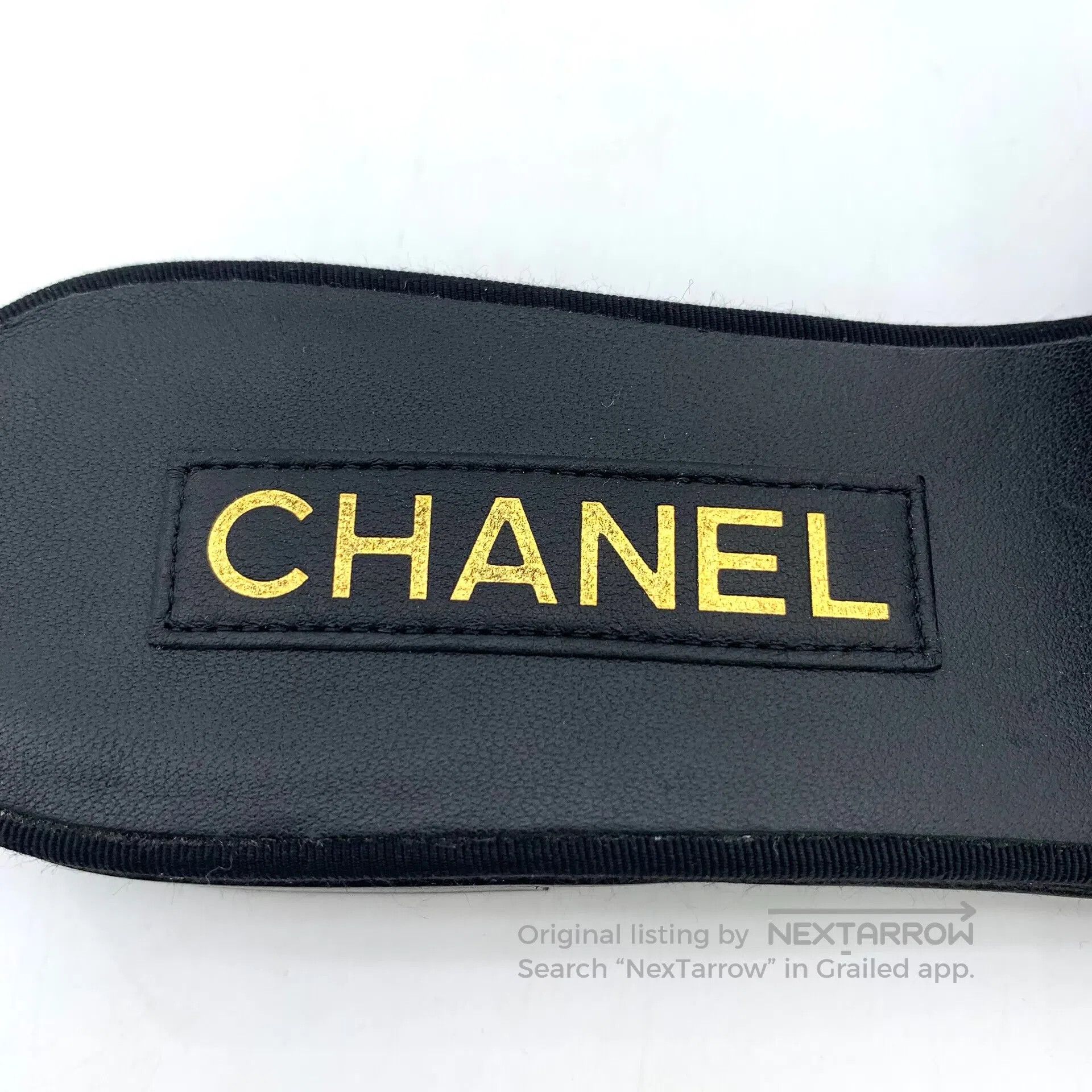 Chanel Chanel Black Logo Marked Bow Tie Casual Flat Slippers| Size US 5.5 / IT 35.5 - 7 Thumbnail
