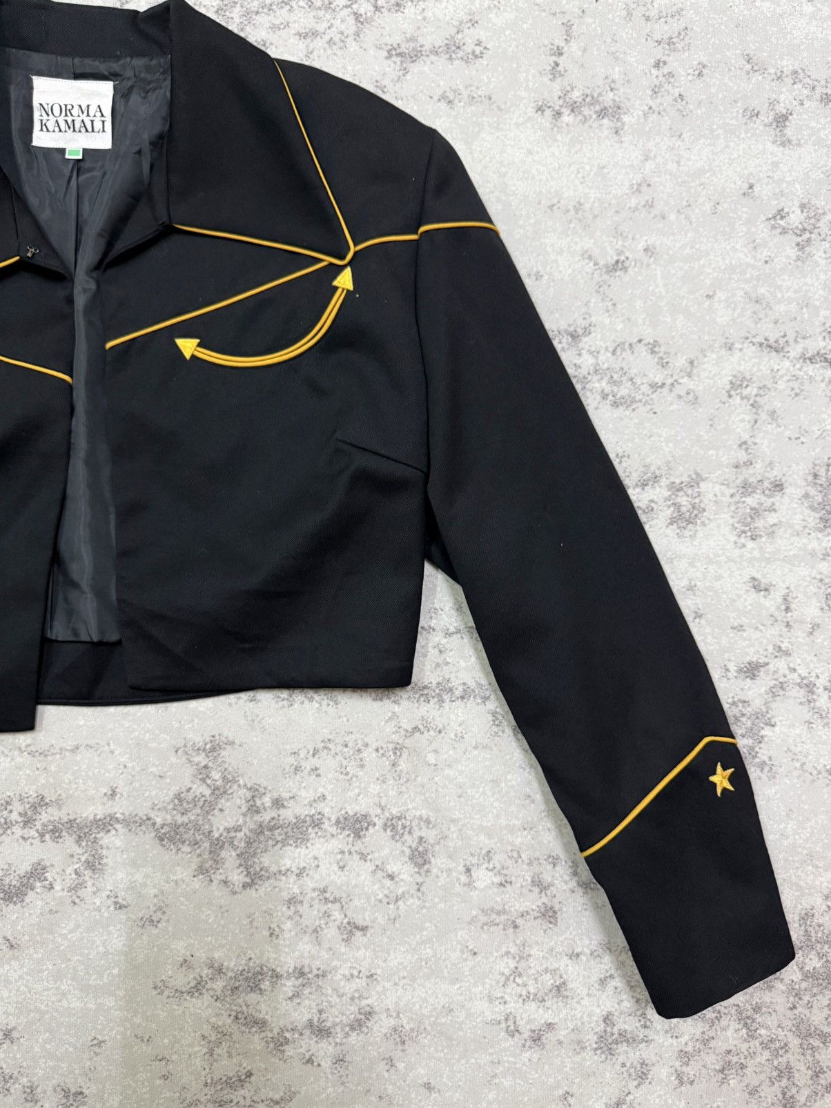 Norma Kamali Norma Kamali cropped western jacket with yellow piping Size S / US 4 / IT 40 - 5 Thumbnail