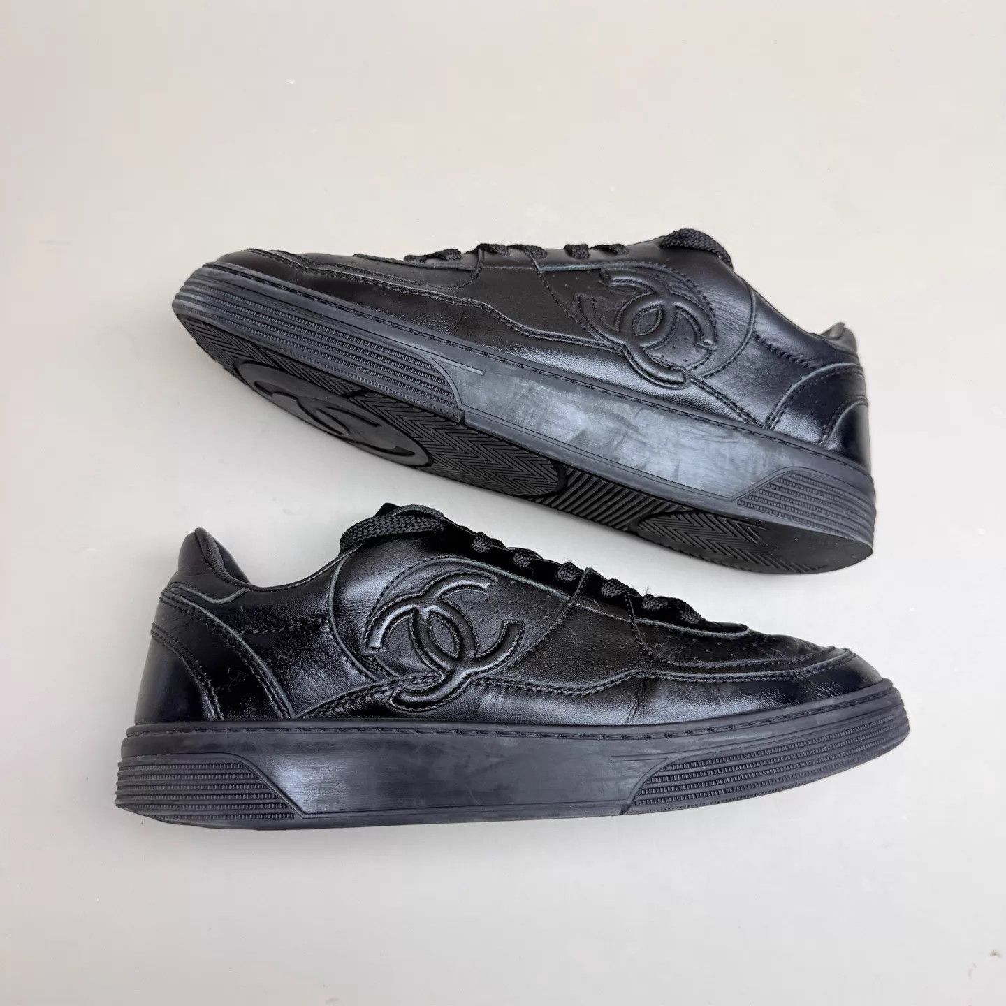 Chanel CHANEL CC Air Force Black Sneaker 37 EU 95 New Size US 6.5 / IT 36.5 - 4 Thumbnail