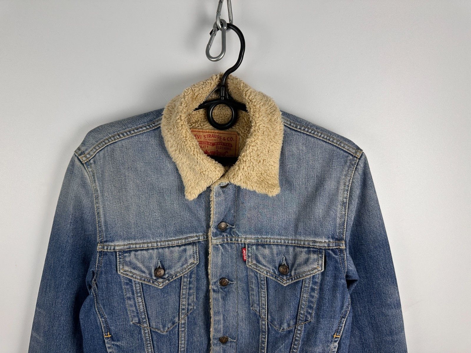 Levi's Vintage Levi's Denim Trucker Sherpa Jacket Blue Mens Size S Size US S / EU 44-46 / 1 - 2 Thumbnail