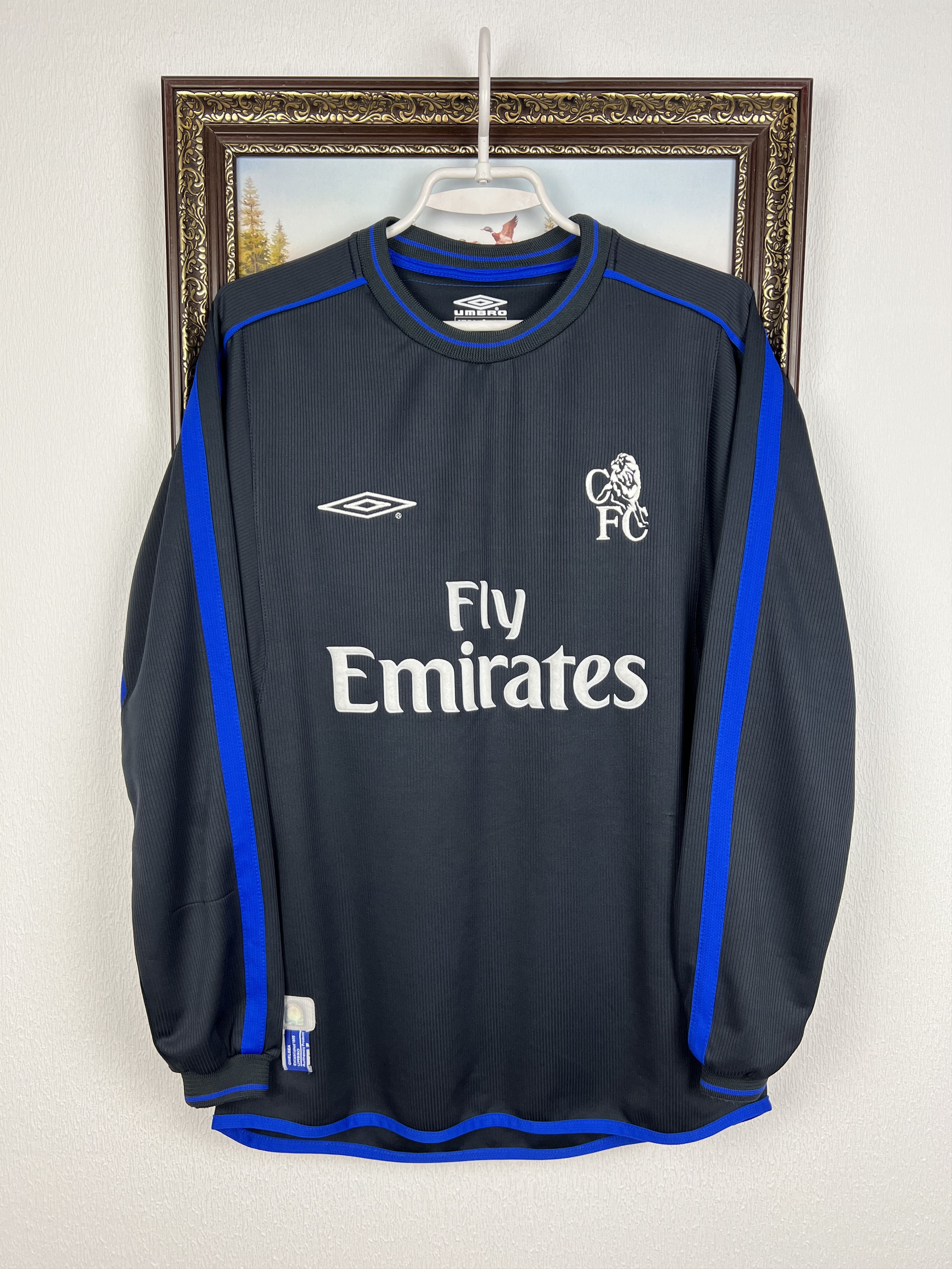 Umbro Chelsea Away football shirt 2002 Soccer Long Sleeve Jersey Size US S / EU 44-46 / 1 - 1 Thumbnail