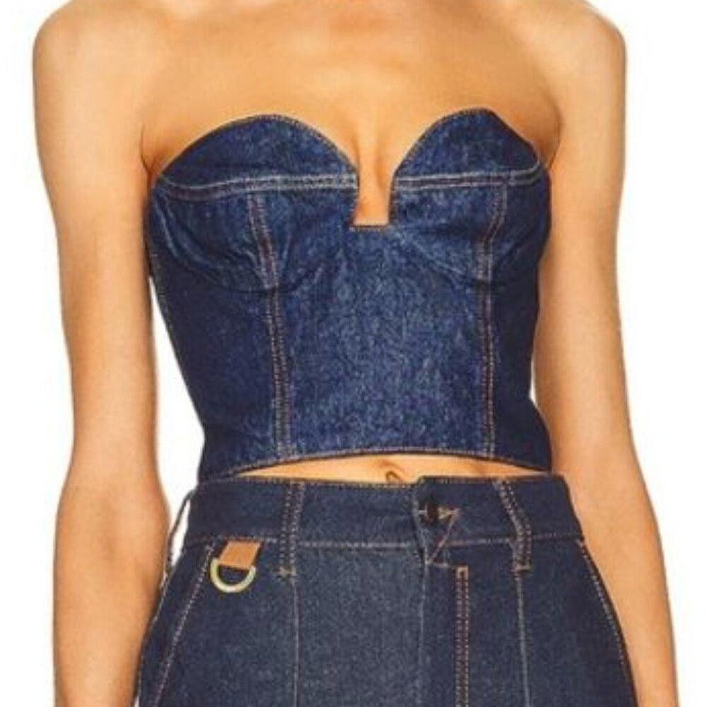 Designer Magda Butrym Bustier Top Size 26" / US 2 / IT 38 - 3 Thumbnail