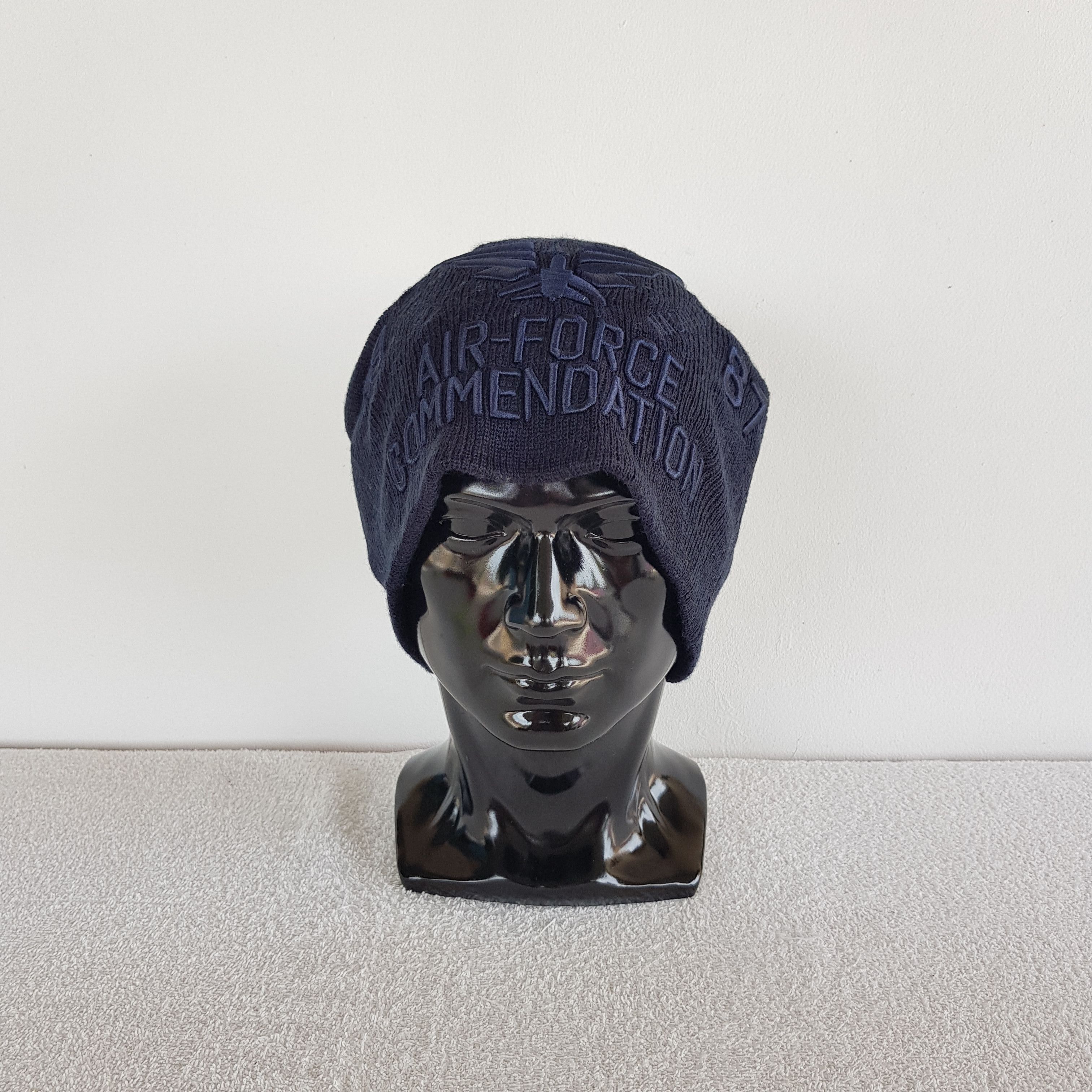 Japanese Brand Air Force Commendation Rolling Field Beanie Snow Cap Hats. Size ONE SIZE - 2 Thumbnail
