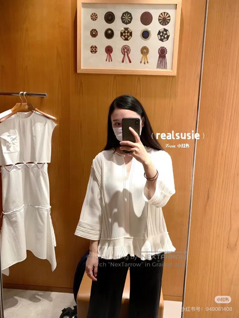 Hermes Hermes Ruffled Top Size XXS / US 00 / IT 34 - 8 Thumbnail