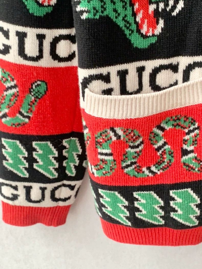 Gucci Gucci Classic Element Logo Full Print Knitted Cardigan jack Size US S / EU 44-46 / 1 - 3 Thumbnail