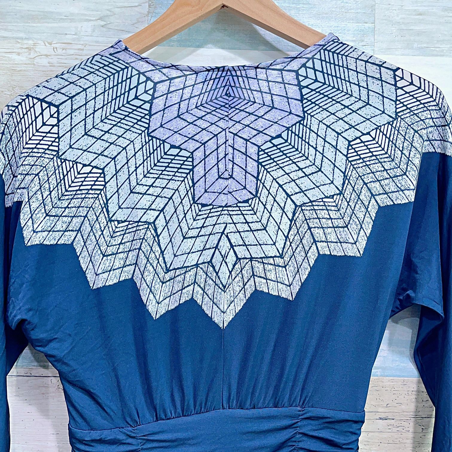 Bcbgmaxazria BCBGMaxAzria Ruched Waist Wrap Dress Blue Long Sleeve XXS Size XXS / US 00 / IT 34 - 5 Thumbnail