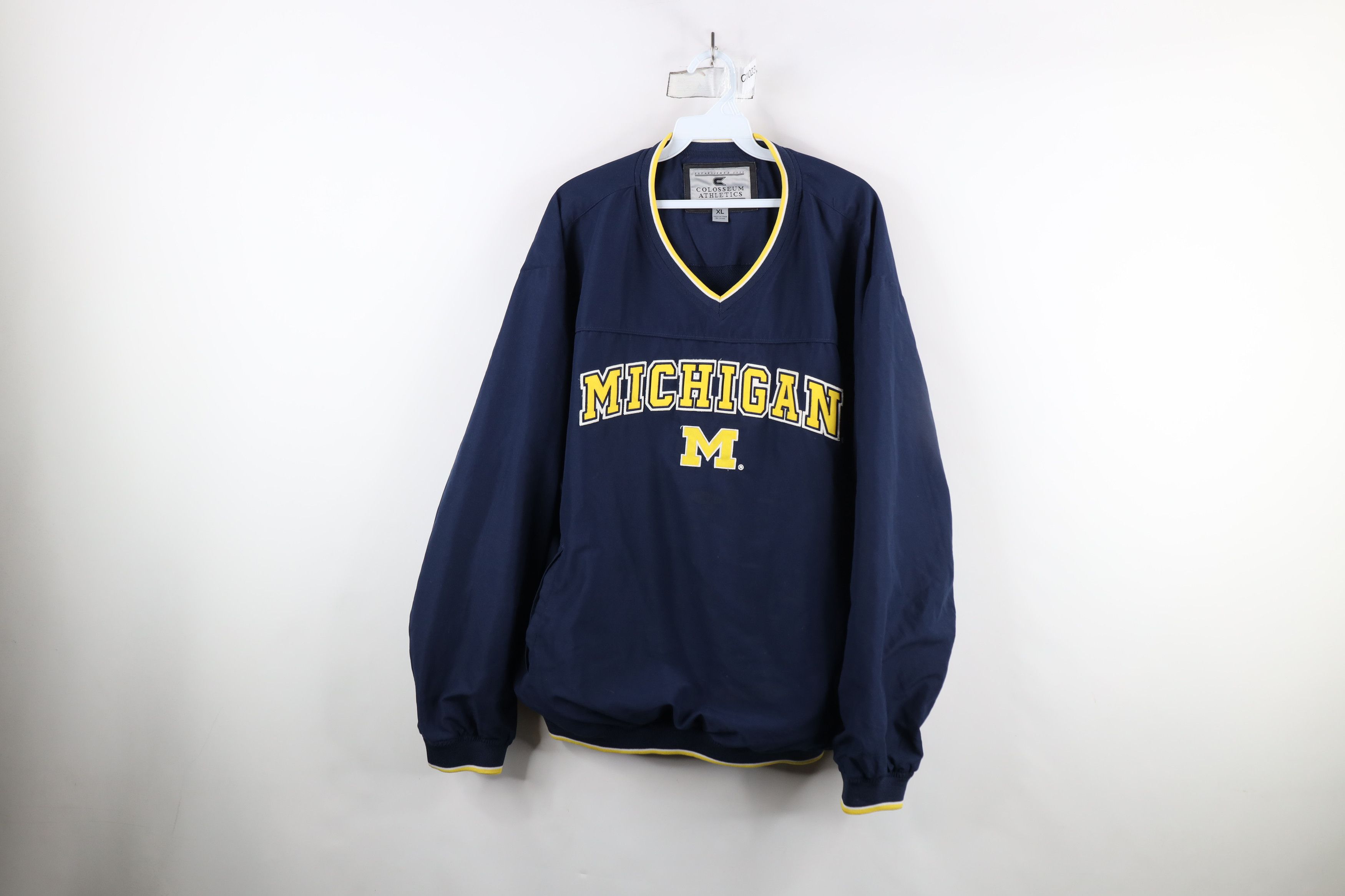 Vintage Vintage 90s University of Michigan Windbreaker Jacket Size US XL / EU 56 / 4 - 1 Thumbnail