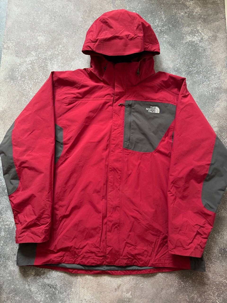 image of Outdoor Life x The North Face Hyvent Gorpcore Outdoor/ski Jacket in Red/Grey, Men's (Size 2XL)