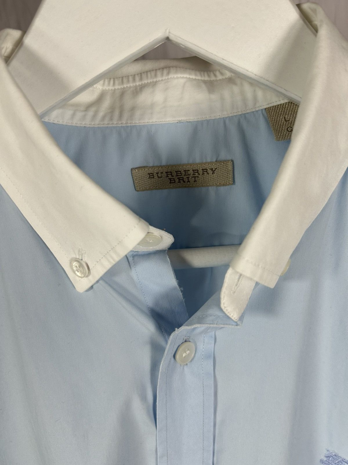 Burberry Burberry Brit Blue/White Shirt Size L Size US L / EU 52-54 / 3 - 8 Thumbnail