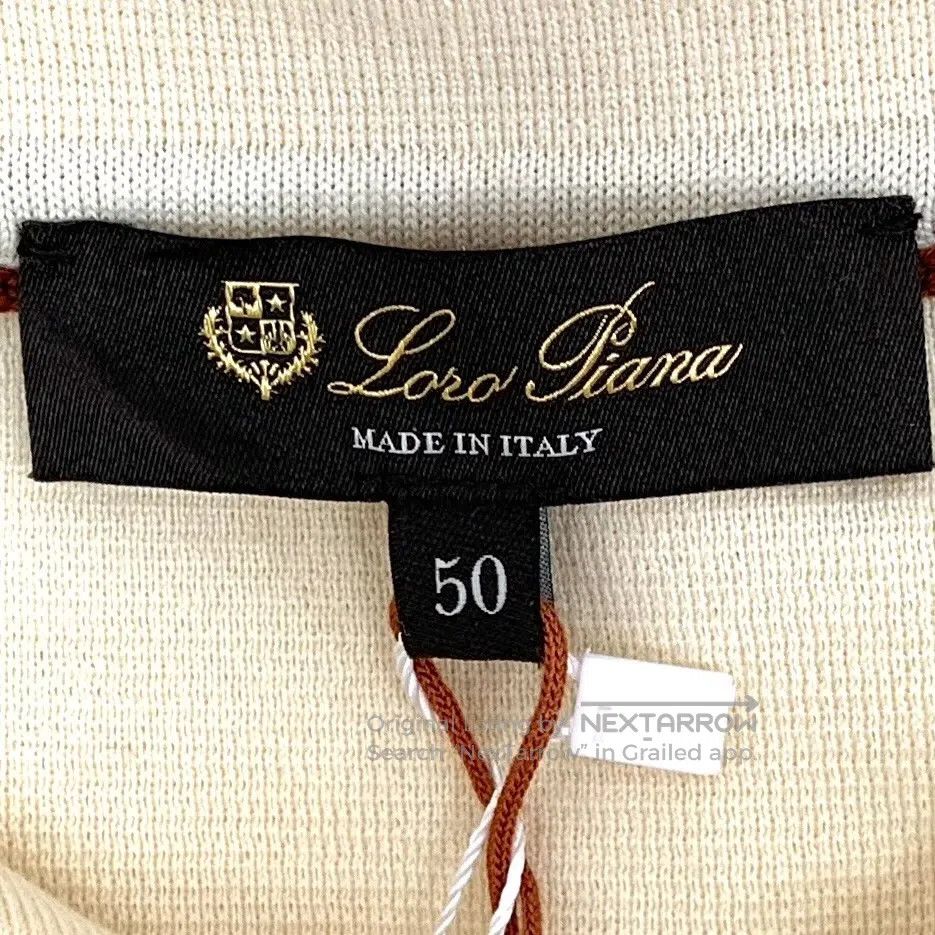 Loro Piana Loro Piana Beige Wool Lapel Long Sleeve Knit Sweater| Size US M / EU 48-50 / 2 - 5 Thumbnail