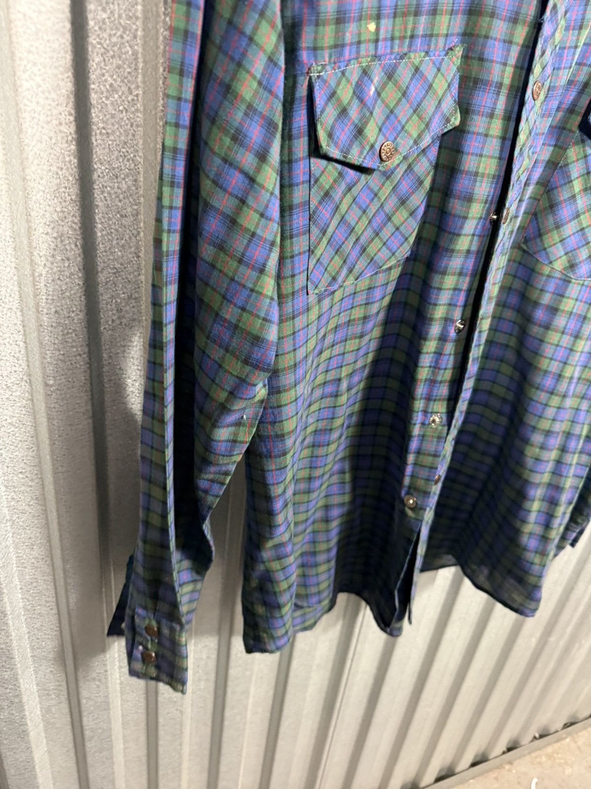 Other Vintage Road Runner Pearl Snap Western Cowboy Plaid Shirt Size US XL / EU 56 / 4 - 9 Thumbnail