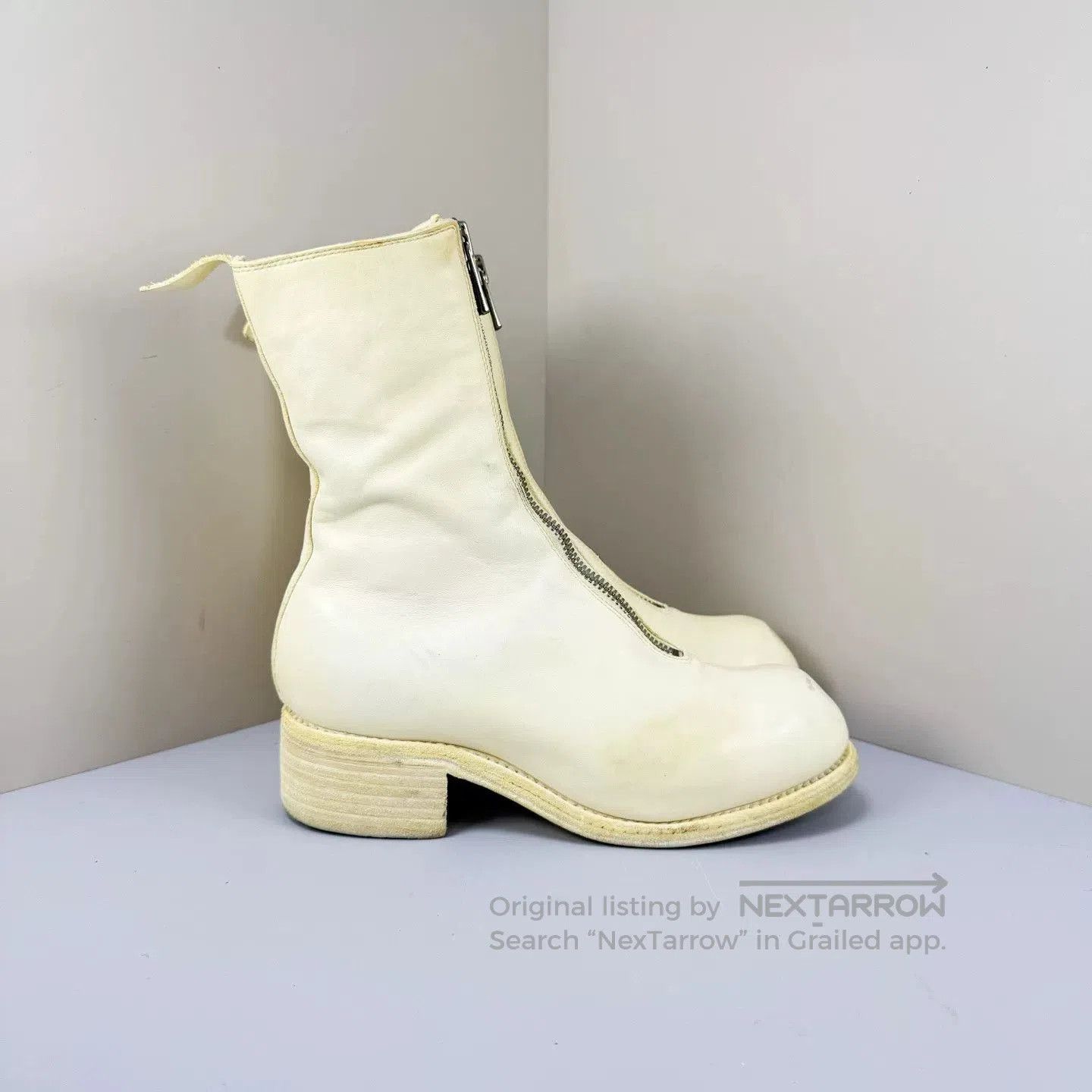 Guidi Guidi PL2 White Horse Leather Ankle Boots. Size US 5.5 / IT 35.5 - 4 Thumbnail