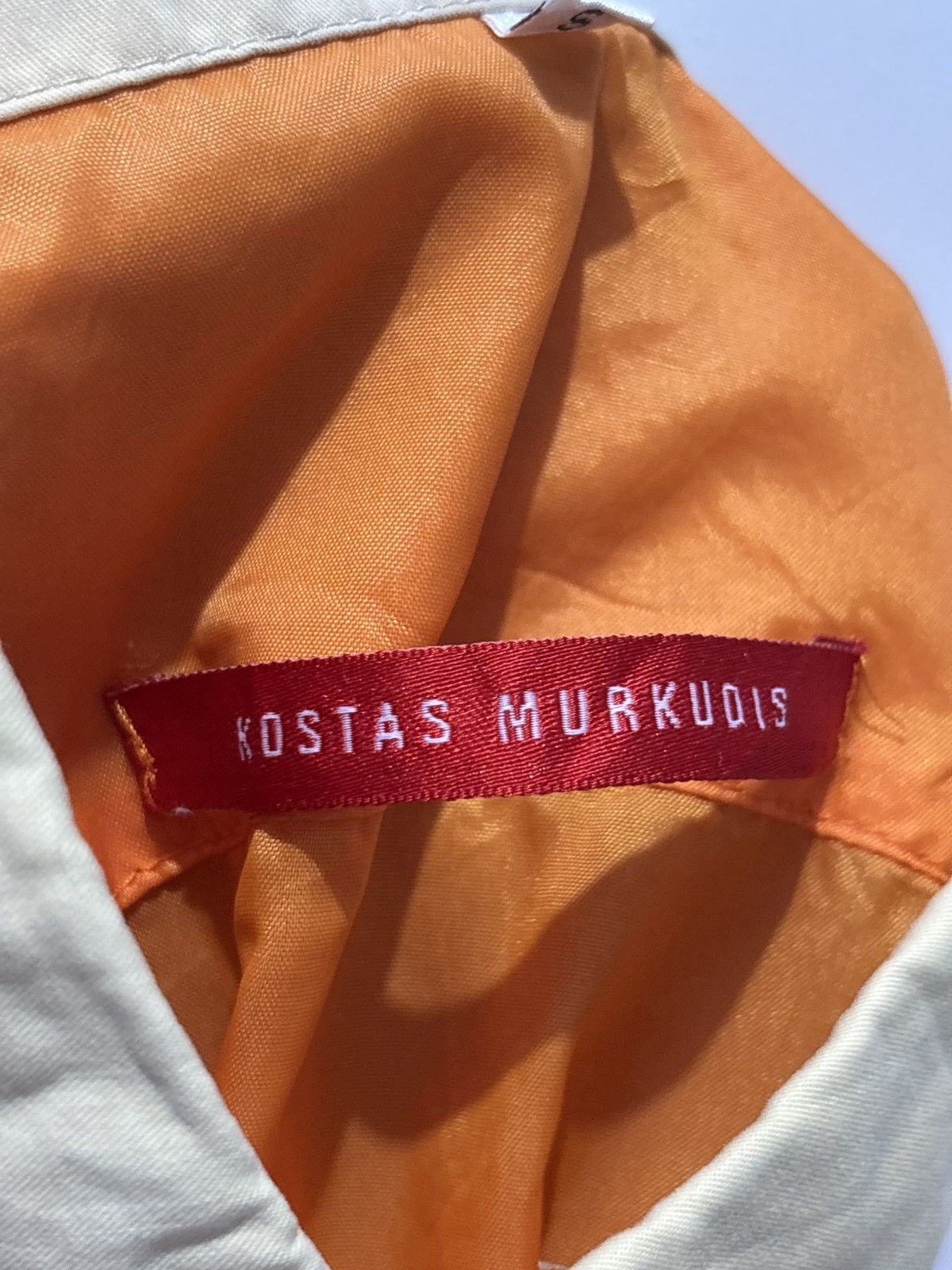 Kostas Murkudis ARCHIVE Kostas Murkudis Two-Tone Minimalist Shirt - Orange Size US M / EU 48-50 / 2 - 4 Thumbnail