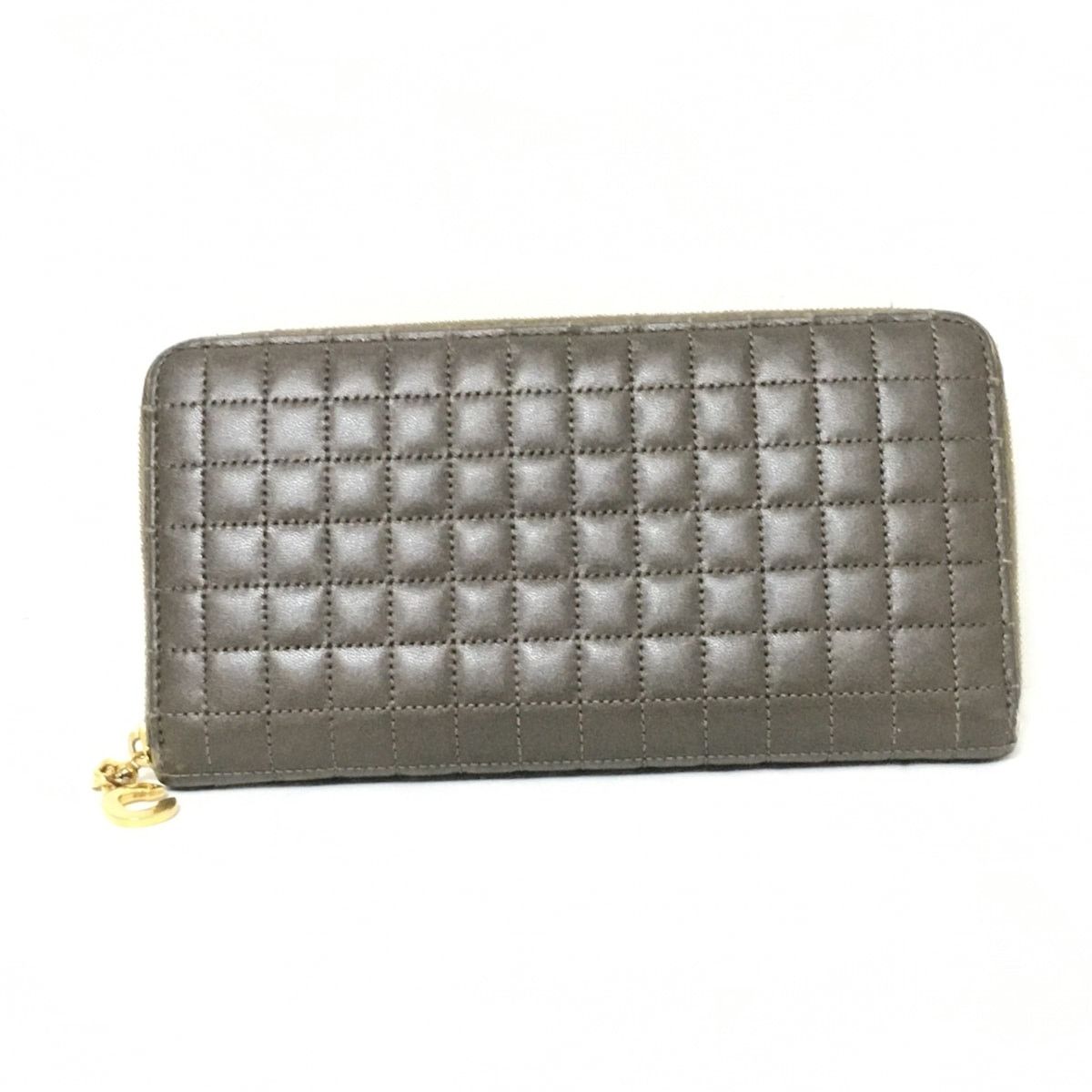 image of Celine Céline C Charm Wallet in Brown, Women's