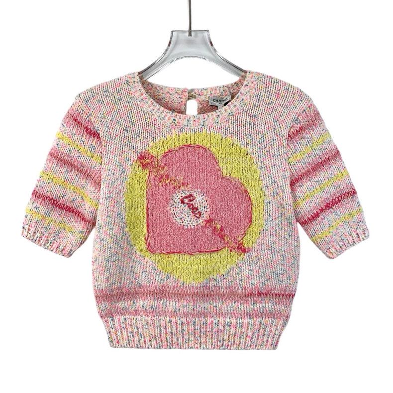Chanel ChanelColorful striped love inlaid cotton woven short-sleev Size XXS / US 00 / IT 34 - 1 Thumbnail