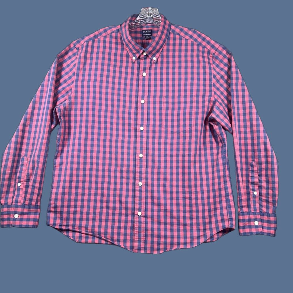 J.Crew J.CREW Performance Shirt XL Slim Multicolor Check Long Sleeve Button-Down Shirt Men Size US XL / EU 56 / 4 - 1 Thumbnail