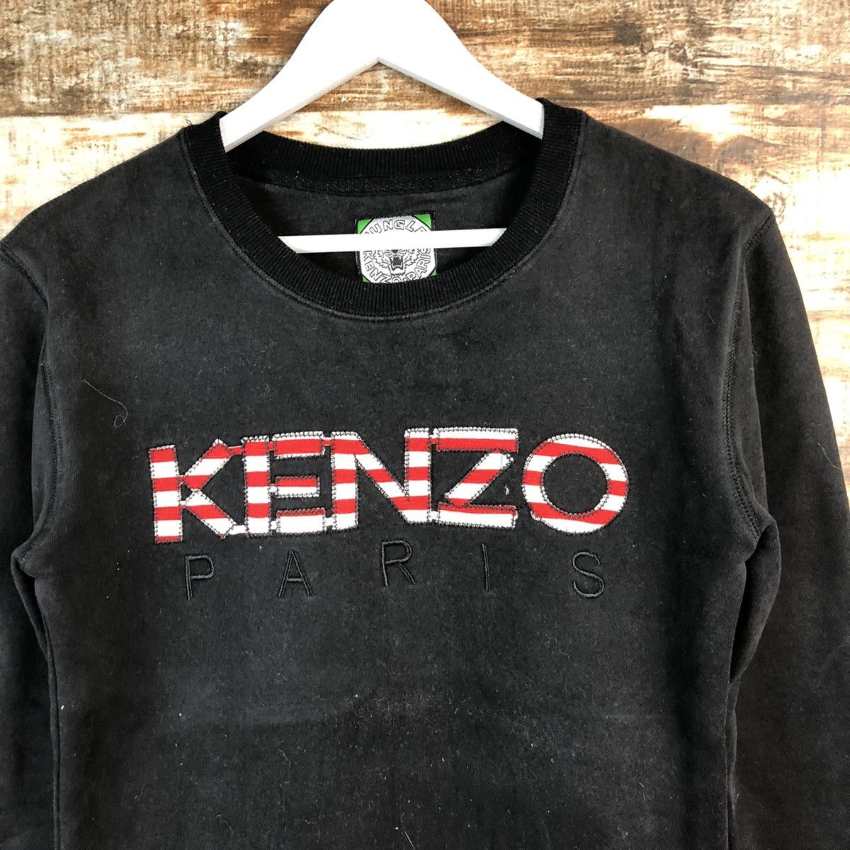 Japanese Brand Kenzo Paris Black Sweatshirt #A2448 Size M / US 6-8 / IT 42-44 - 5 Thumbnail
