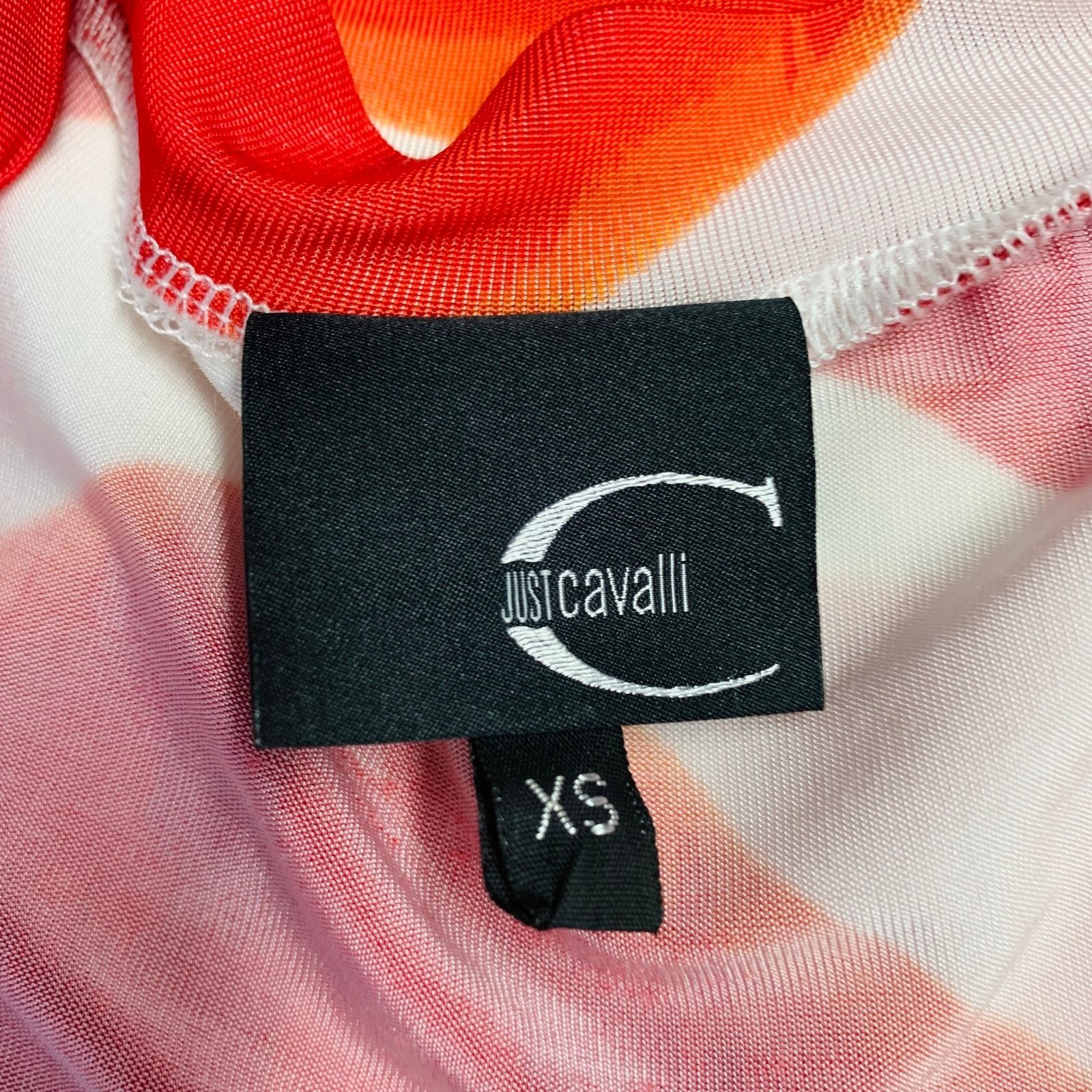 Just Cavalli Red White Viscose Blend Jersey Zig Zag 3/4 Sleeves V-Neck Size XS / US 0-2 / IT 36-38 - 8 Thumbnail
