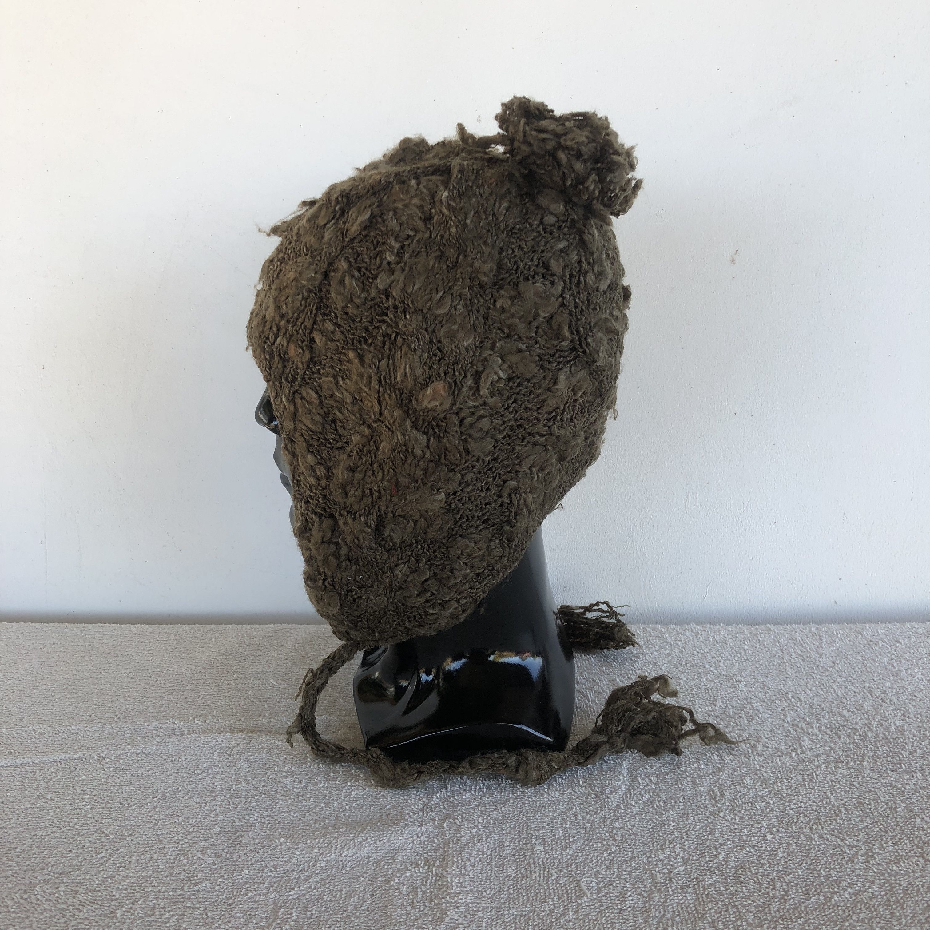 Japanese Brand × Other Vintage Cable Knit Homeless Earflap Beanie Snow Caps Hats Size ONE SIZE - 4 Thumbnail