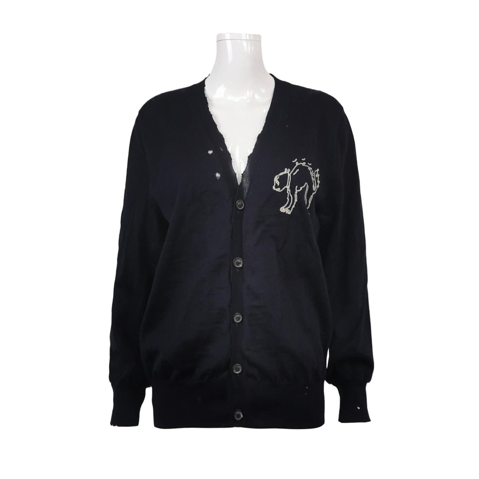 Maison Margiela Maison Margiela Embroidered Cat Cardigan Size M Size M / US 6-8 / IT 42-44 - 1 Thumbnail
