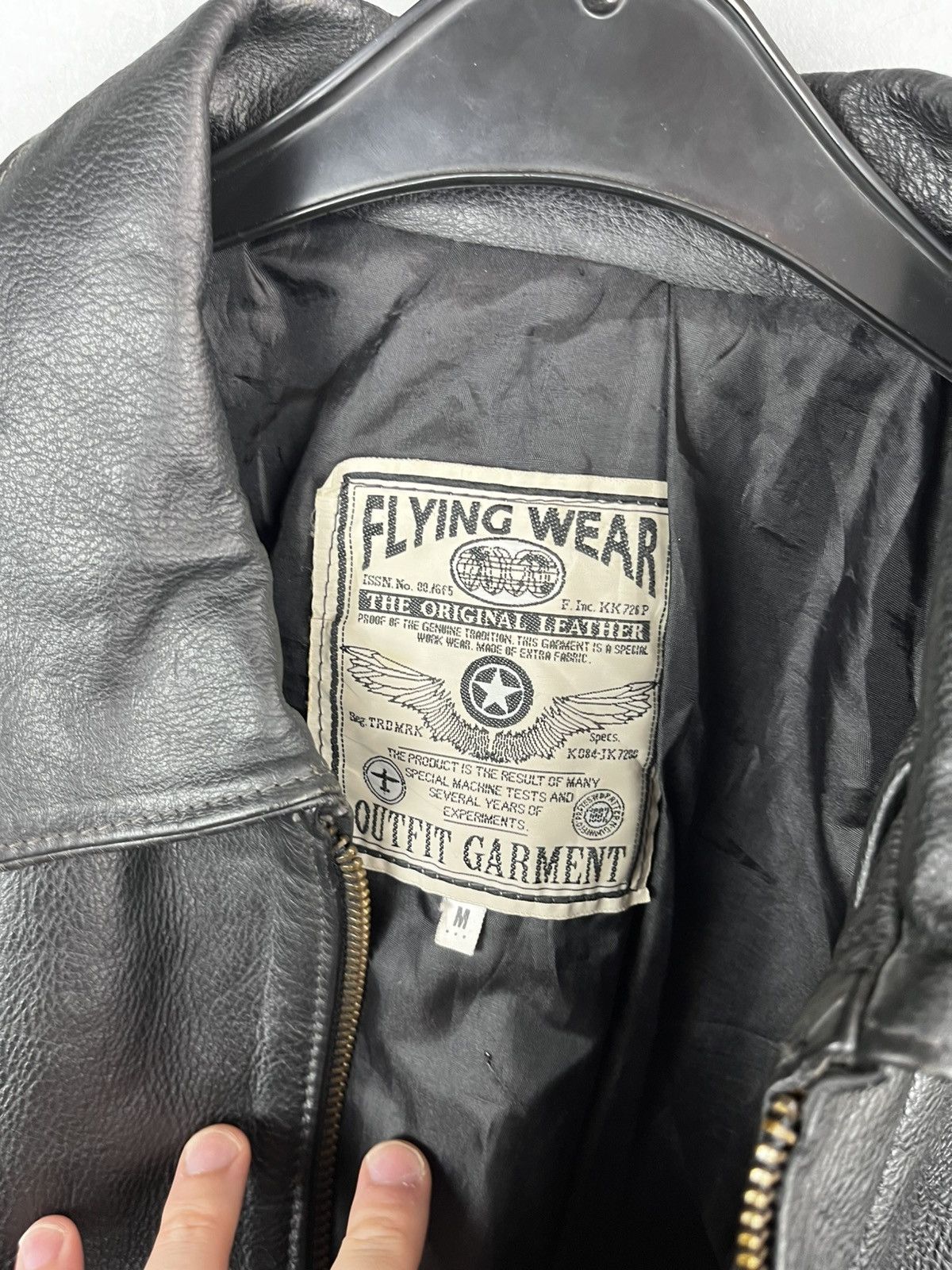 Leather Flying wear leather jacket vintage 90s Size US M / EU 48-50 / 2 - 15 Thumbnail