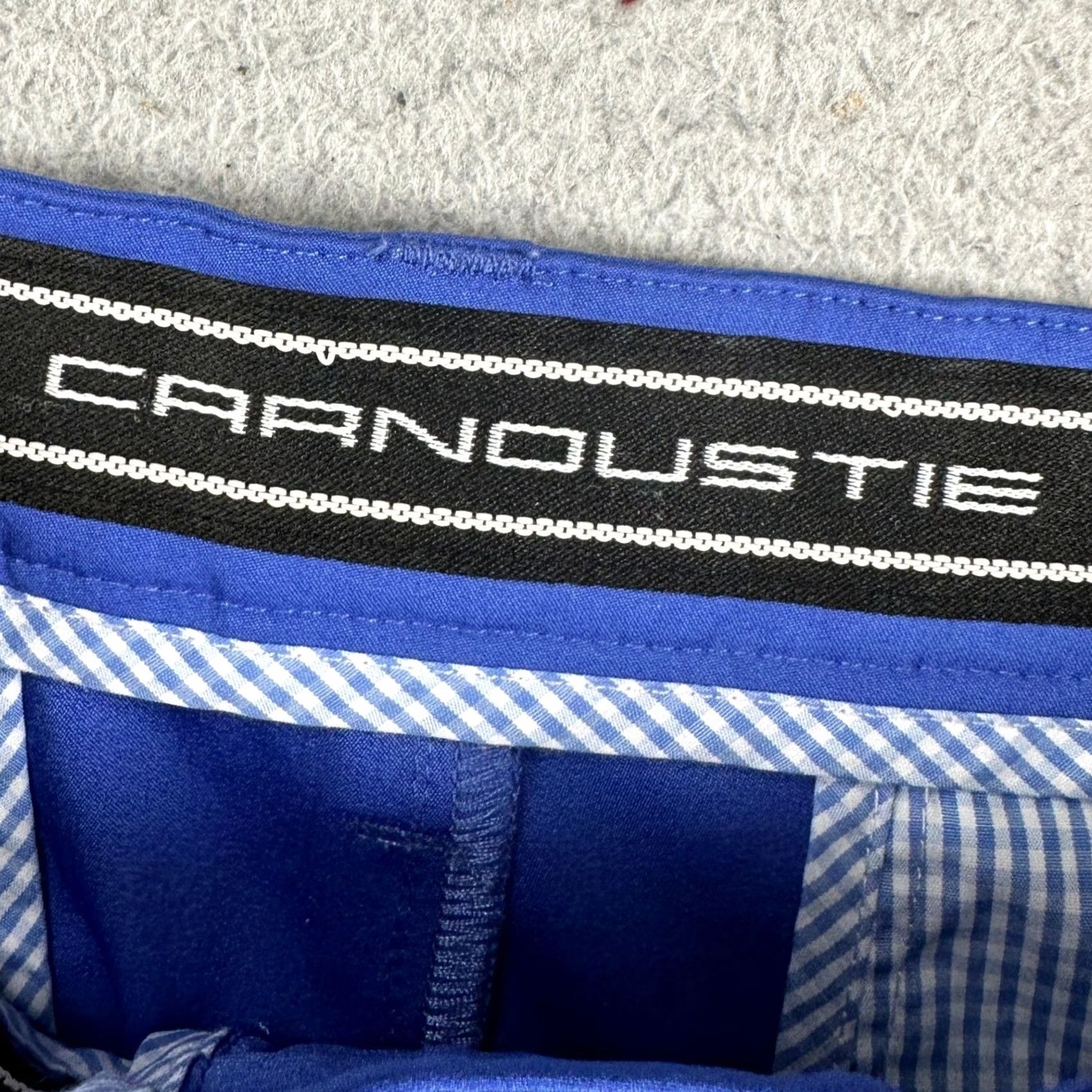 Vintage Carnoustie Mens Chino Shorts 33 Blue Flat Front Pockets Casual Golfing Outdoor Size US 33 - 3 Thumbnail