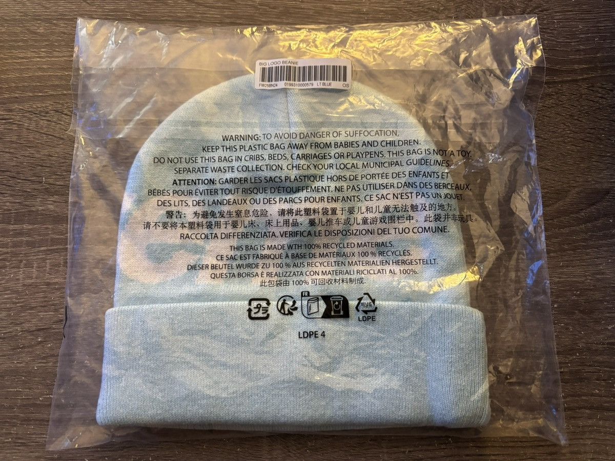 Supreme Supreme Big Logo Beanie FW25 Light Blue Size ONE SIZE - 2 Thumbnail