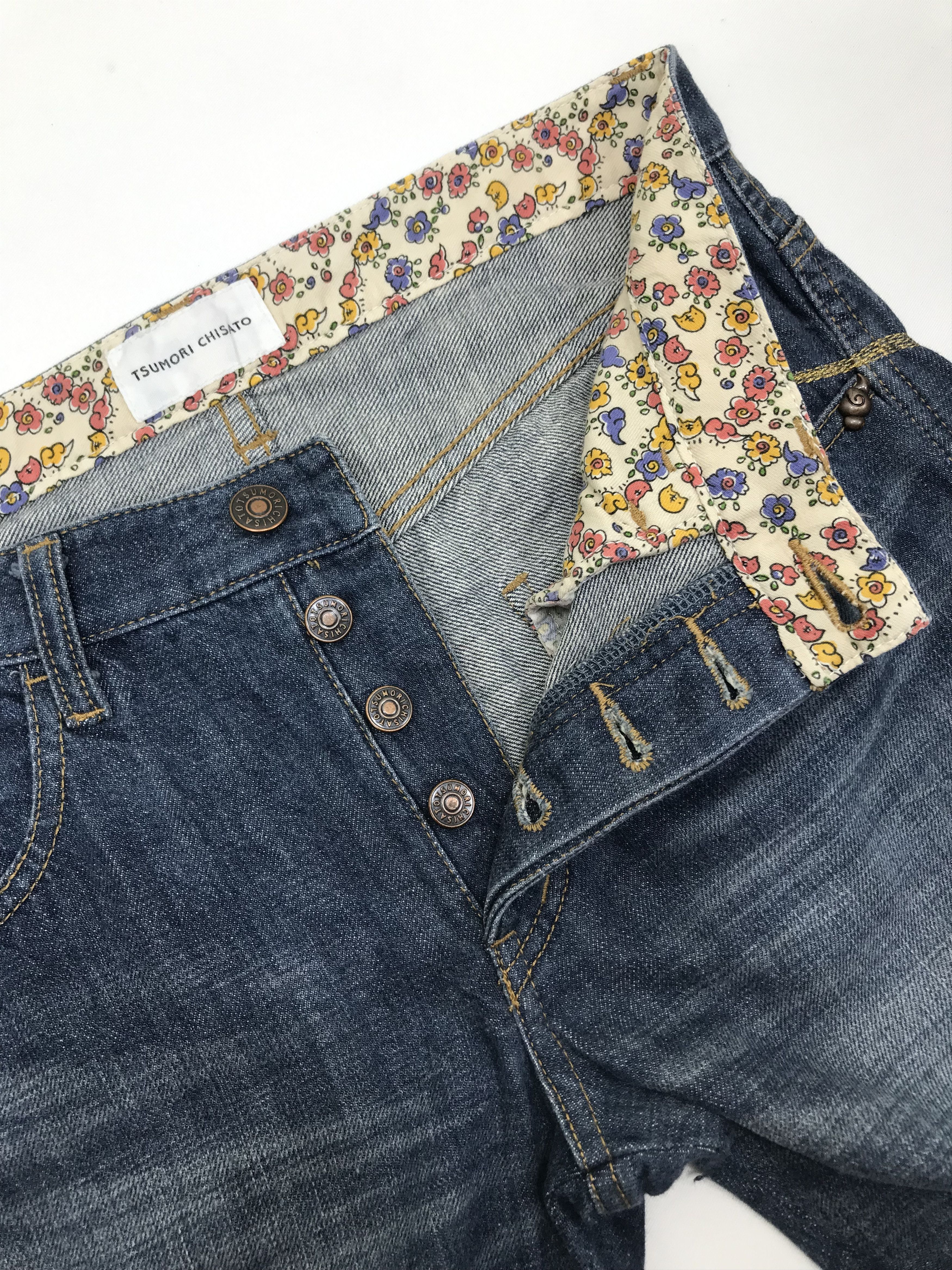 Tsumori Chisato Vintage Tsumori Chisato x Issey Miyake Embroidered Jeans Size 29" - 14 Thumbnail