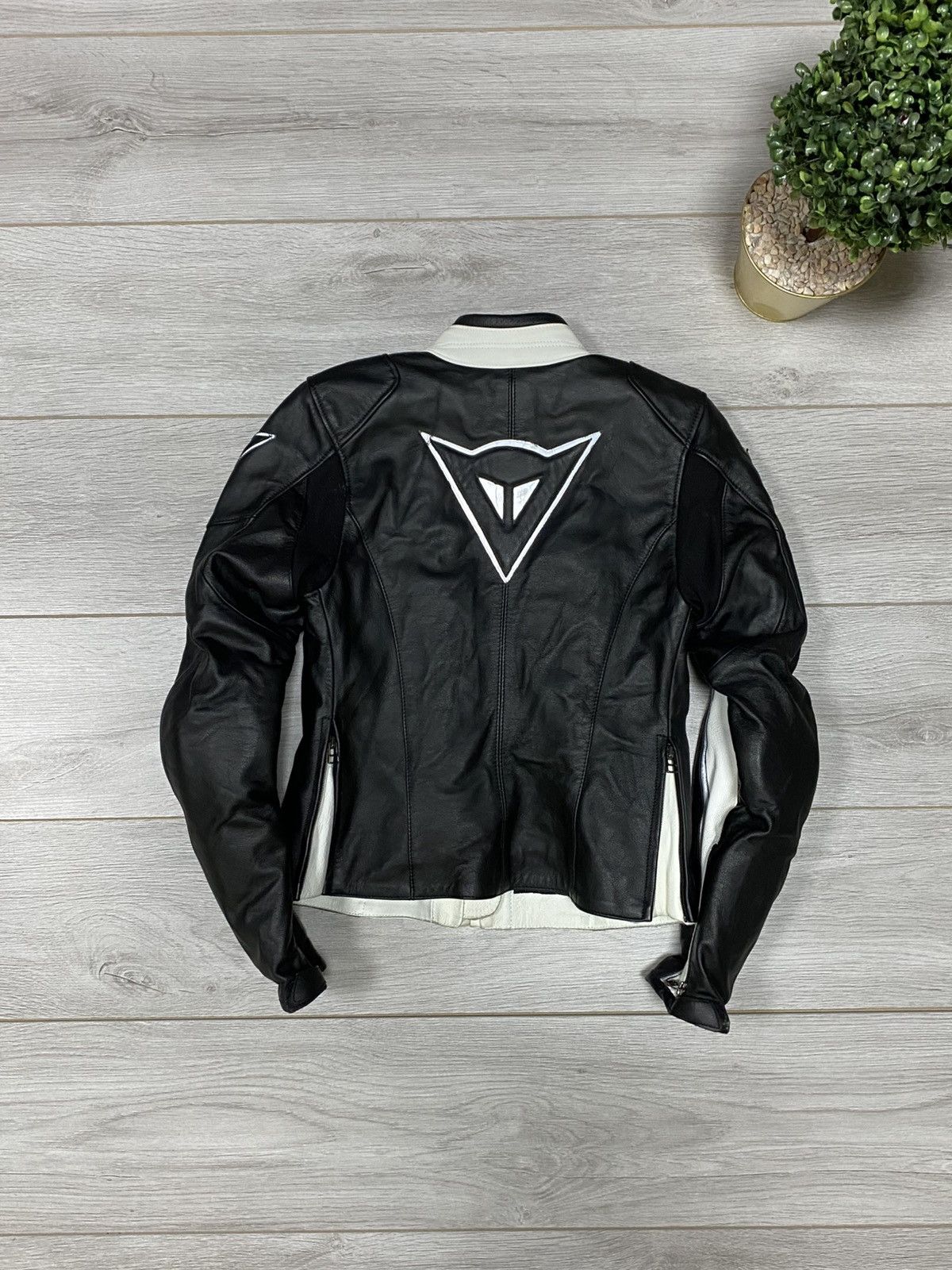 Dainese Dainese Yohji style leather big logo zip protection jacket Size S / US 4 / IT 40 - 2 Thumbnail