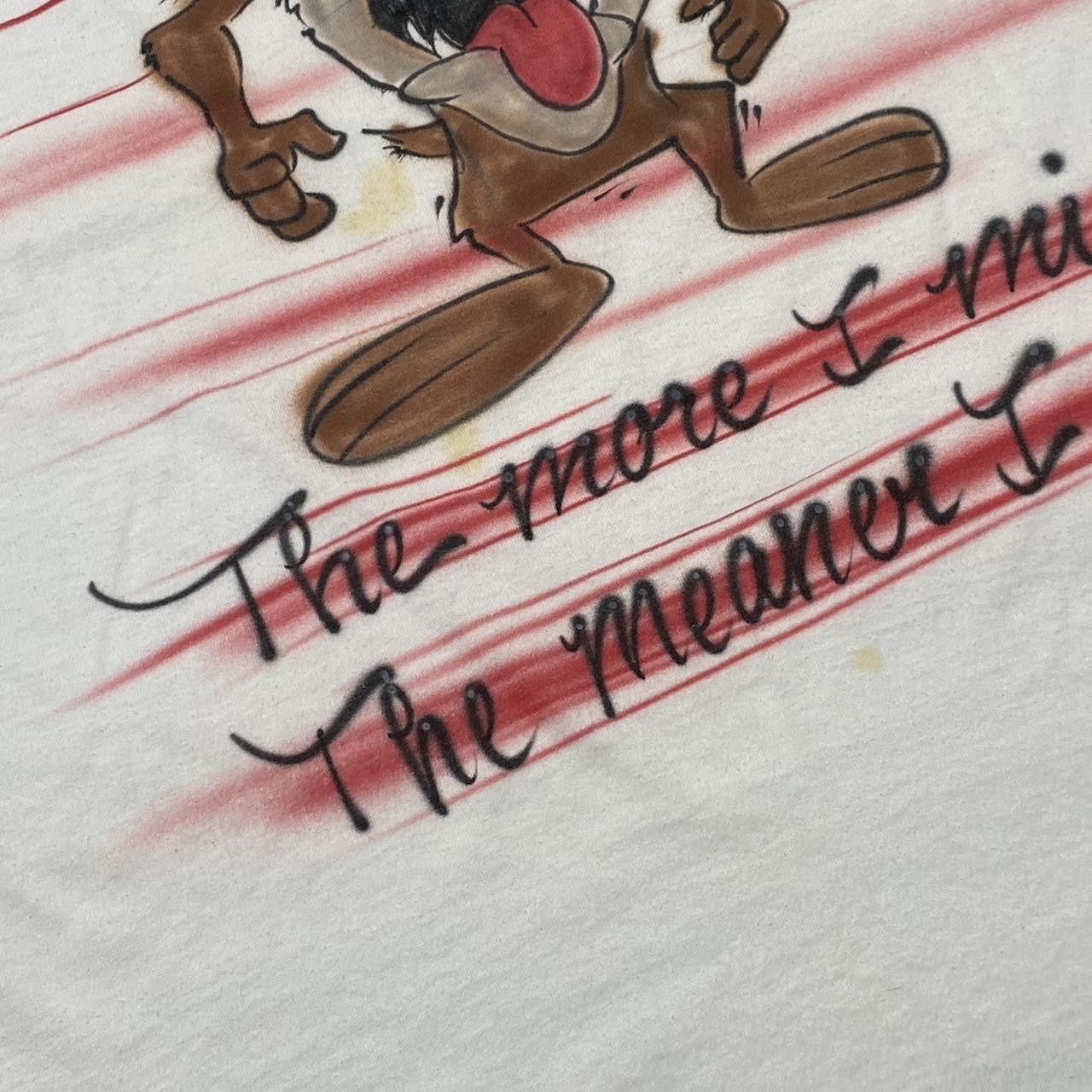 Fruit Of The Loom Vintage Taz White Naughty Airbrush Tee Size 2XL Size US XXL / EU 58 / 5 - 4 Thumbnail