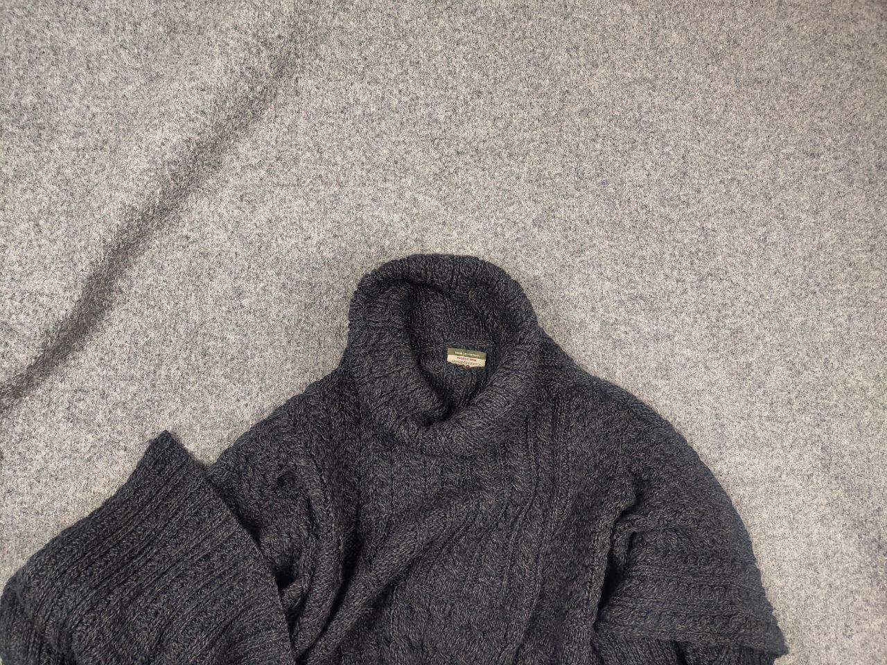 Carraig Donn Carraig Donn Ireland Merino Wool Knit turtleneck poncho Size ONE SIZE - 3 Thumbnail
