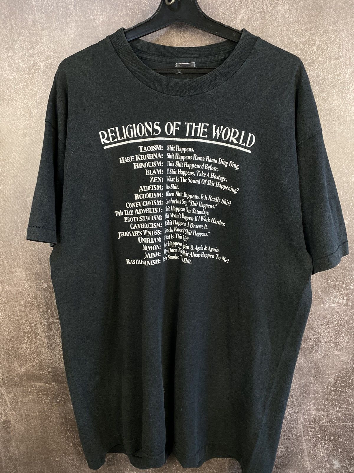 Vintage Vintage Religions of the World Humor tee black Size US XL / EU 56 / 4 - 1 Thumbnail