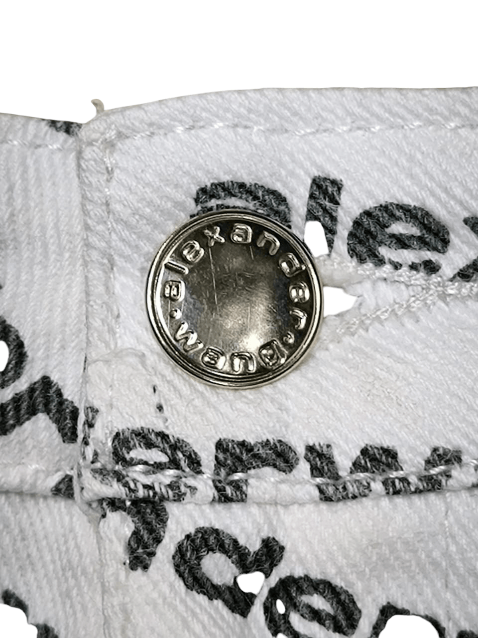 Alexander Wang Short Pants logo print denim
