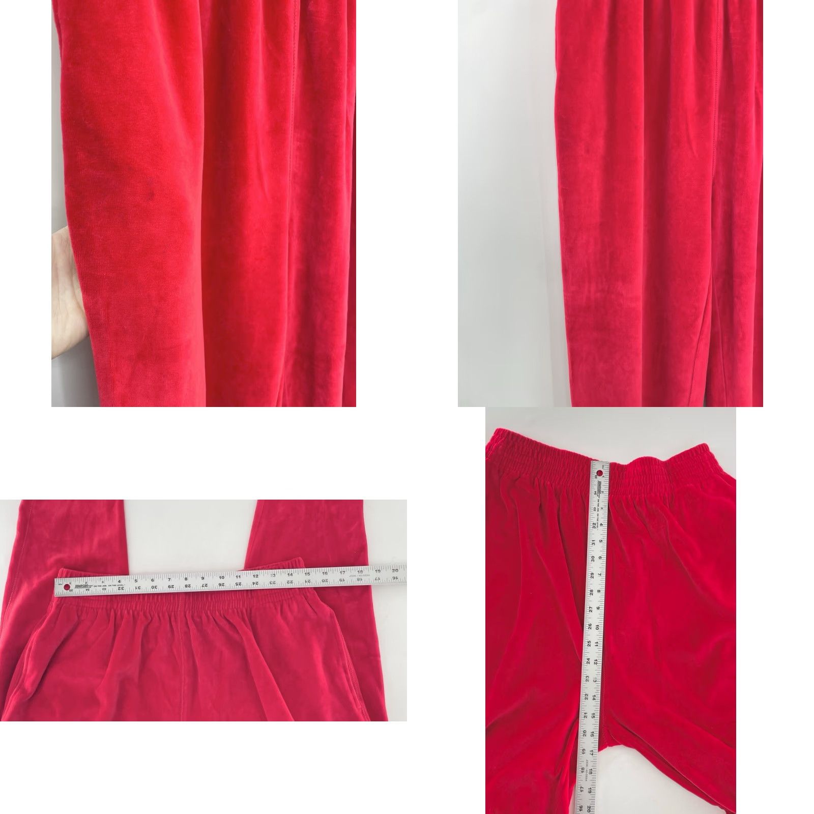 Nordstrom Vtg Nordstrom Active Sports Red Velour W/Pocket Straight Leg Pants XL Size 40" / US 18 - 8 Thumbnail