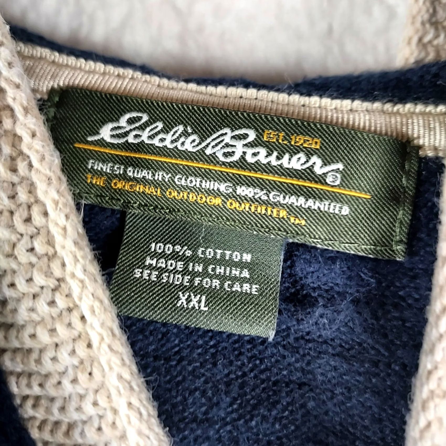 Eddie Bauer Eddie Bauer Mens XXL Full Zip Hoodie Cotton Sweater Jacket Blue Casual Jacket Full Zip Men's 2XL Outdoor Winter Fall Spring Hiking Reg/Regular Size US XXL / EU 58 / 5 - 4 Thumbnail