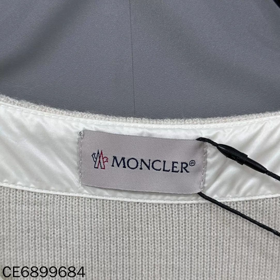 Moncler Moncler Cream Color Blocked Down Jacket Size L / US 10 / IT 46 - 3 Thumbnail