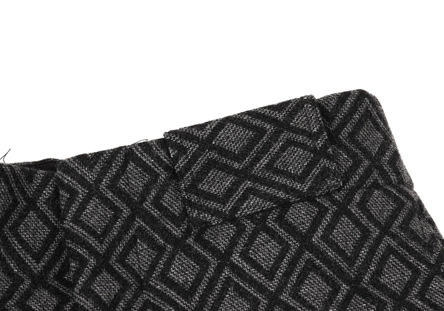 Emporio Armani Cashmere Blend Wool Geometric Jacquard Pants Charcoal 44 Size US 28 / EU 44 - 4 Thumbnail