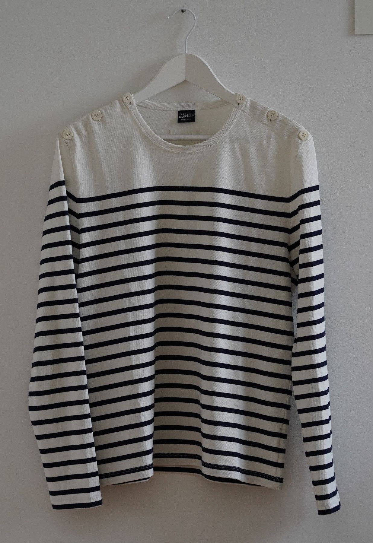 Jean Paul Gaultier Red Stripe Long Sleeve Polo
