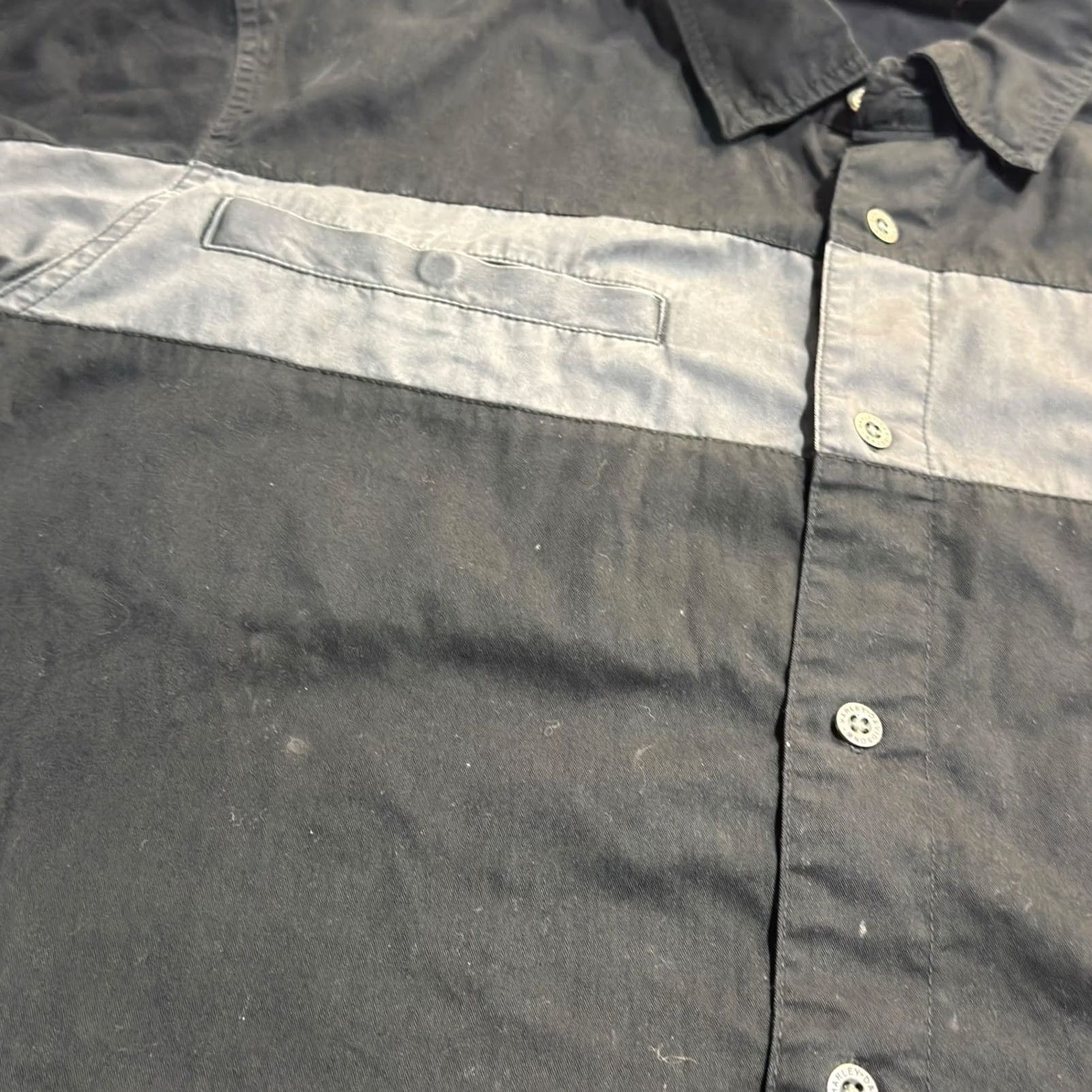 Harley Davidson Harley-Davidson Woven Shirt Size 2XL Black Grey Two-Tone Copper Block Men's Size US XXL / EU 58 / 5 - 4 Thumbnail