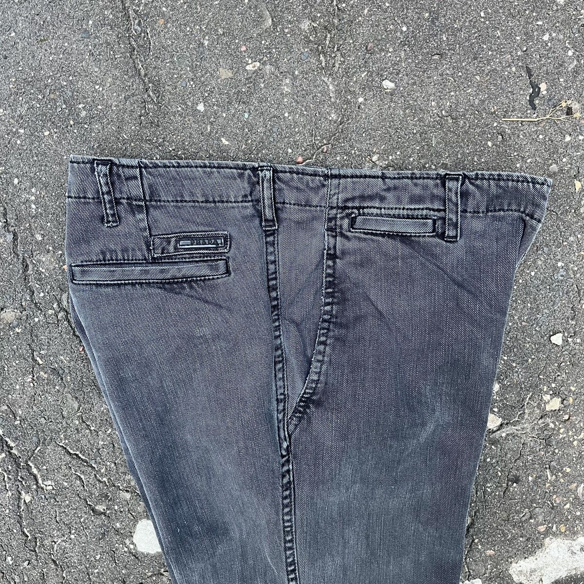 Miu Miu × Prada Prada SS11 Black Jeans Tapered Fit Indiesleaze 2010s Y2K Size US 33 - 8 Thumbnail