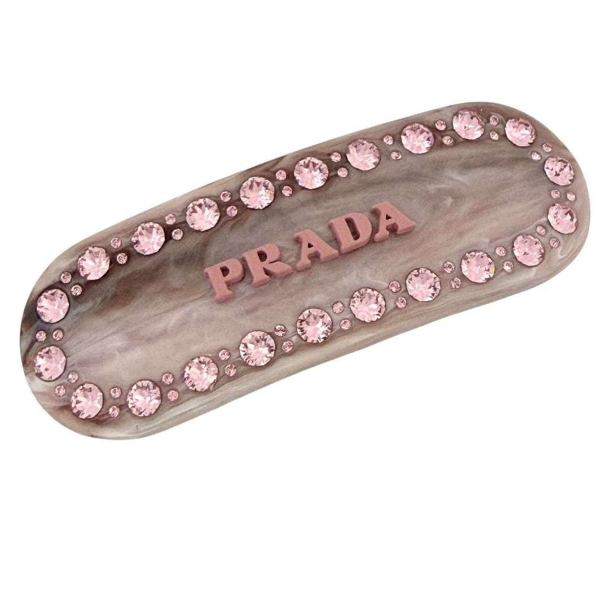 Prada Prada Women's Plex Hair Clip Barrette Hairpin Pink Size ONE SIZE - 1 Thumbnail