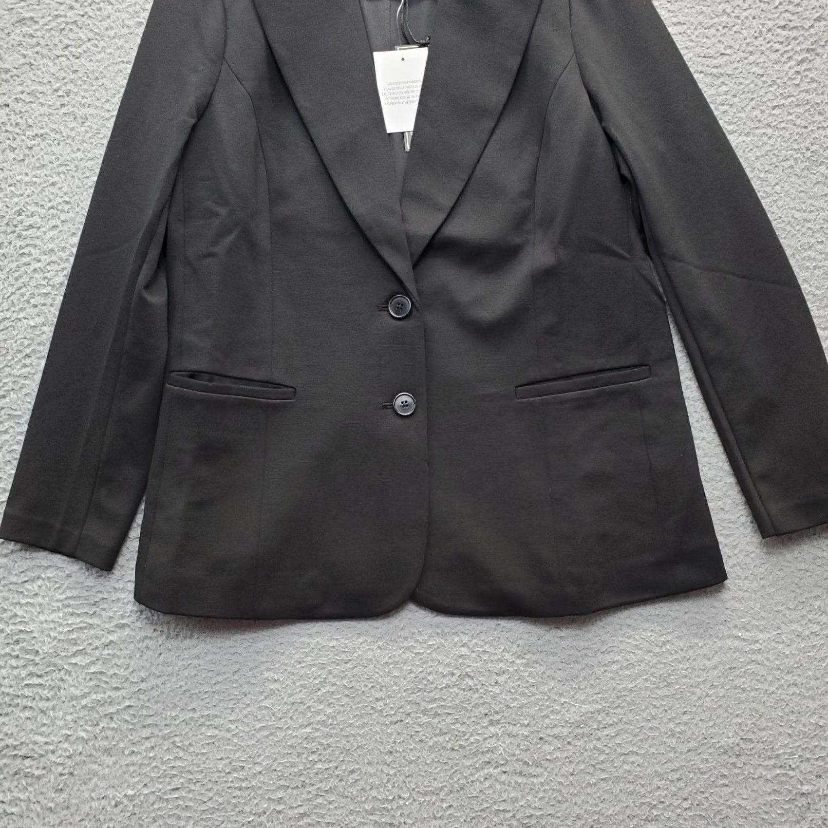 Vintage DG2 Blazer Womens Size S Black Lined Notch Lapel 2 Button Jacket Size S / US 4 / IT 40 - 3 Thumbnail