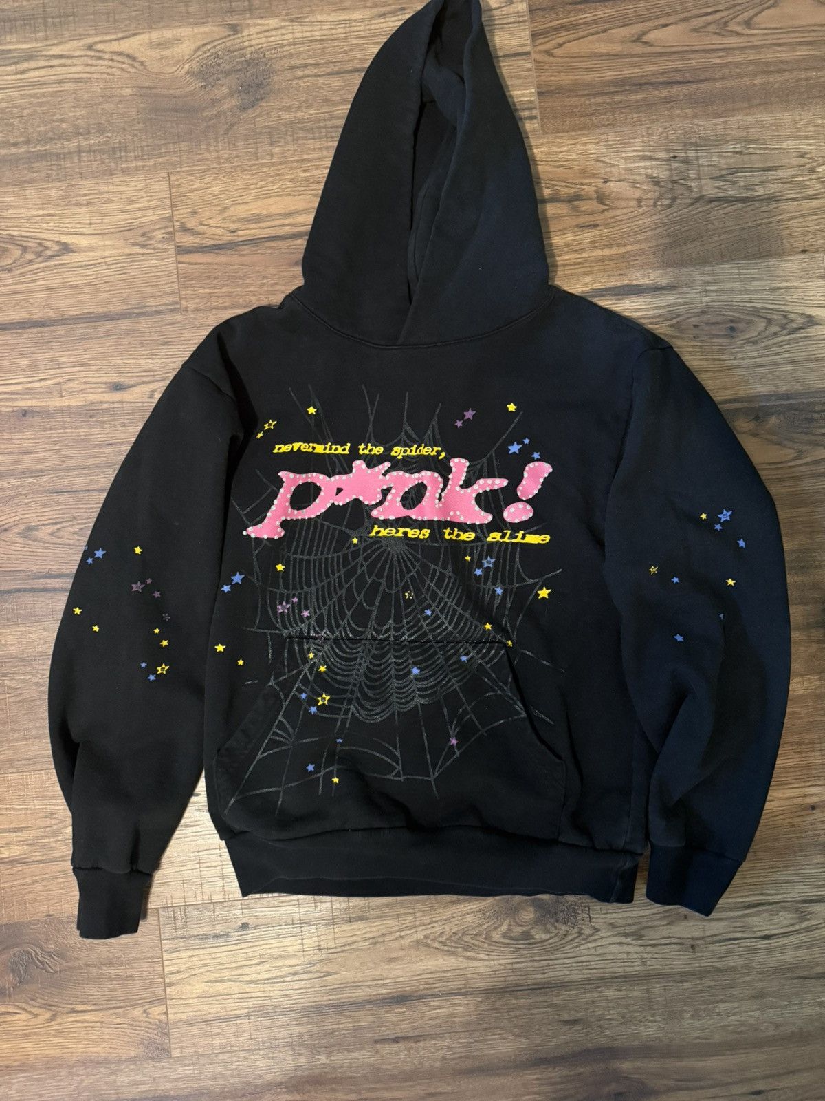 Sp5der Sp5der P*nk Hoodie 'Black' Size US M / EU 48-50 / 2 - 1 Thumbnail