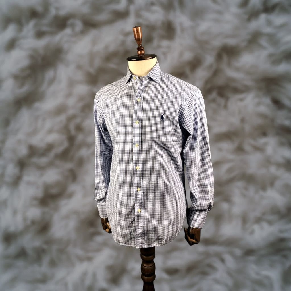 Ralph Lauren Ralph Lauren Shirt Men S Check Cotton White/Blue Button-Up Casual Long Sleeve Classic Fit Regular Size S Mens Size US S / EU 44-46 / 1 - 1 Thumbnail