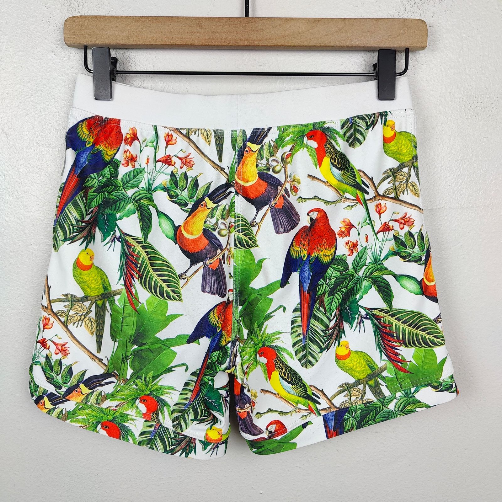 Other TaddLee Swim Shorts Mens Small White Tropical Bird Print Size US 30 / EU 46 - 4 Thumbnail